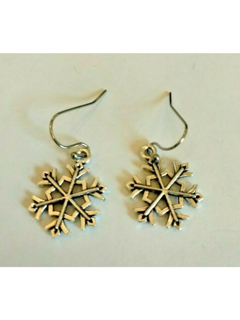 silver snowflake earrings
